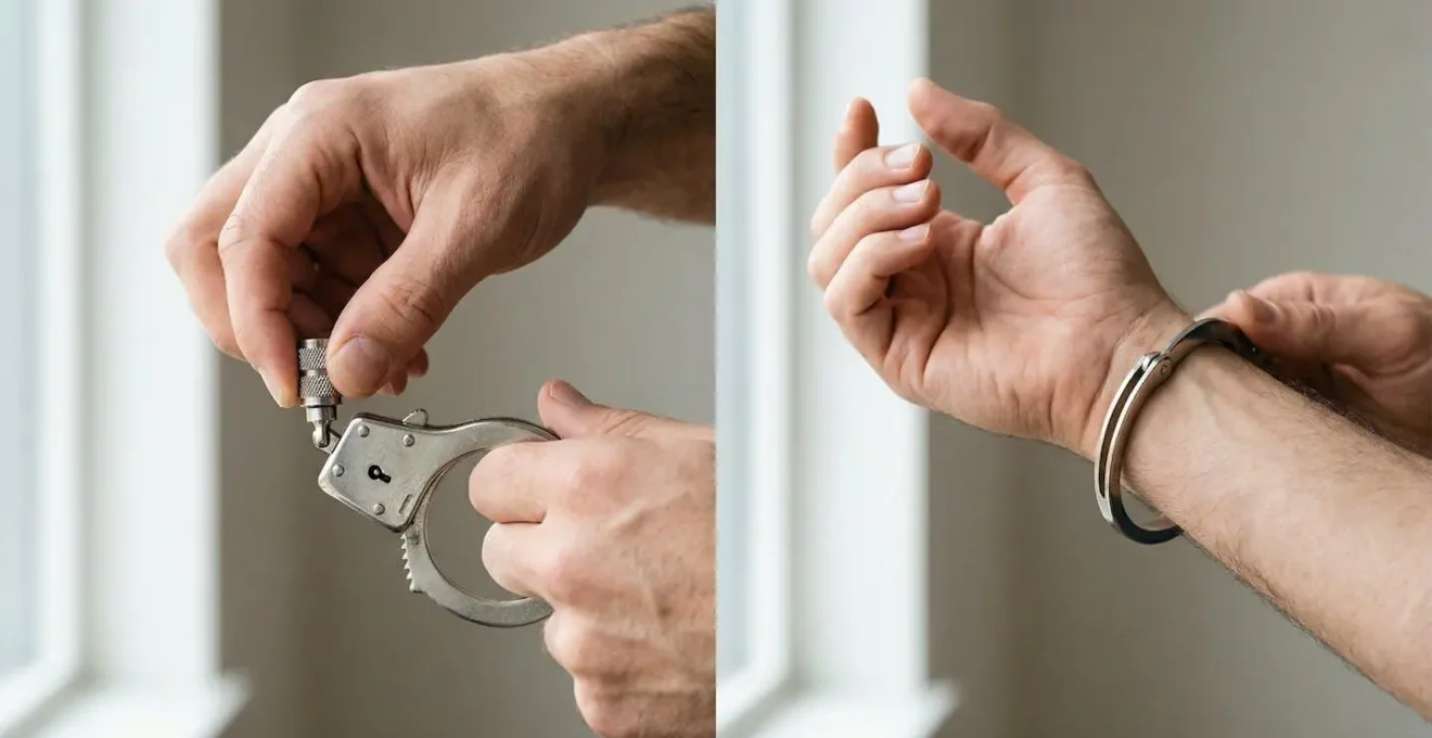 Side-by-side demonstration of a hinged cuff's simple closing mechanism versus the rolling application needed for a torque cuff.