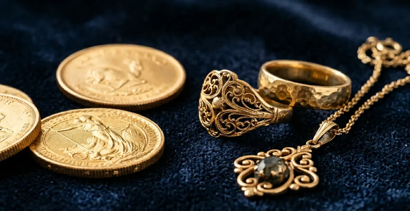 Professional comparison of jewelry pieces and investment coins under different VAT schemes in UK market